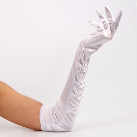Carnival accessory - gloves with assembly, white color-2