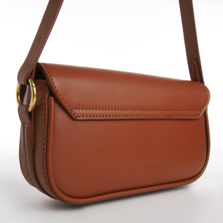 Female bag Textura, small size, brown color-3
