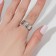 Ring "Valhalla" with runes, white color in silver, 16 size