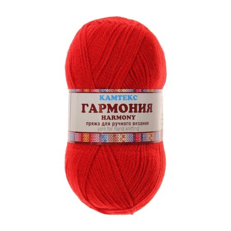 Yarn "Harmony" 50% wool, 50% acrylic 245m/100g (046 red)-1