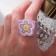 Ring "Flower" Smiley, multi -colored, 17 size