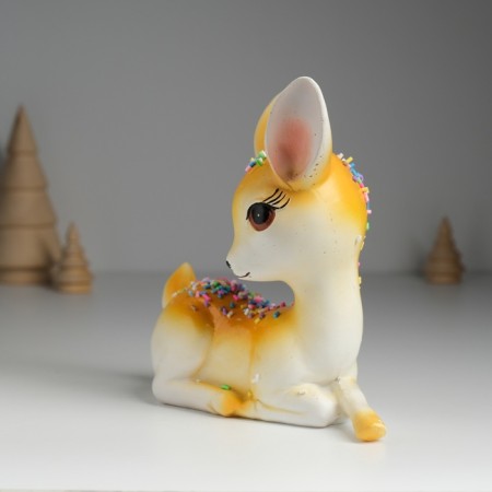 Souvenir Polystone "Deer lying with sprinkling" 16.5x7x16 cm-2