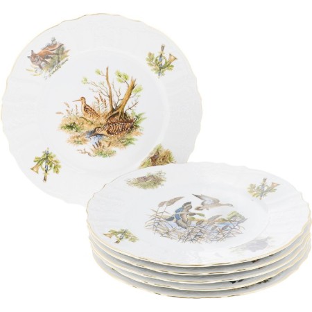 Small plate bernadotte, decor "Hunting Stories", 27 cm