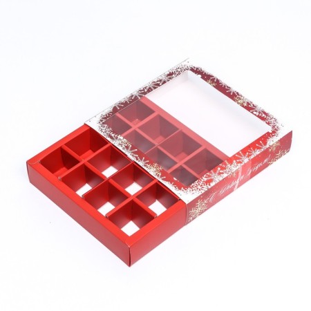 Box for sweets 16 pcs, 17.7 x 17.7 x 3.8 cm "New Year's mood"-3