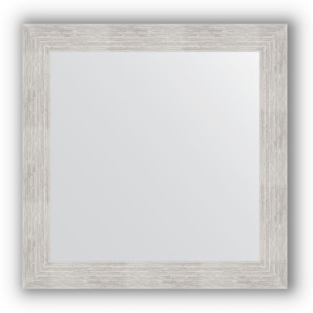 Mirror in the baguette frame - silver rain 70 mm, 66 x 66 cm, evoForm