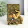 Souvenir Polystone Pencil "Elephant and Elephant in the Popone with Flower" Bronze 8.5x9x11.5 cm