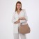 Women's bag with lightning, beige color