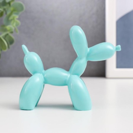 Souvenir Polystone "Air Ball - Dog" with pale blue 8x10x4 cm-3