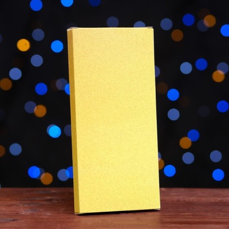 Gift box for tiles of chocolate, with a window, gold, 17 x 8 x 1.4 cm-1