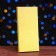 Gift box for tiles of chocolate, with a window, gold, 17 x 8 x 1.4 cm