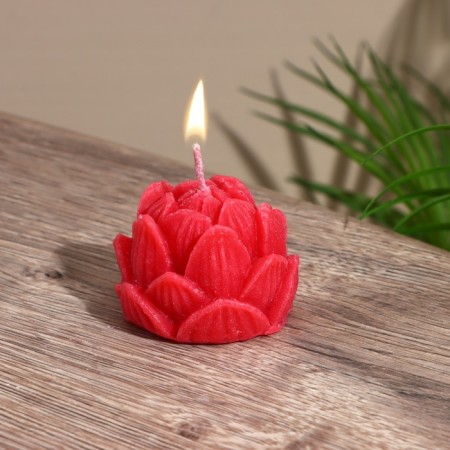 Candle "Lotus" 5x5x6 cm, soy wax-1