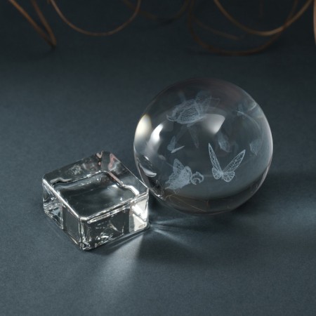 Souvenir glass ball "Butterflies" d = 6 cm-5