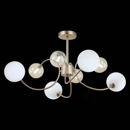 Ceiling EVOLUCE lamp. Sle220922-08. FORMAE. 8x5 watts, G9, 4000k, 79x79x38 cm, golden color-1