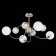 Ceiling EVOLUCE lamp. Sle220922-08. FORMAE. 8x5 watts, G9, 4000k, 79x79x38 cm, golden color