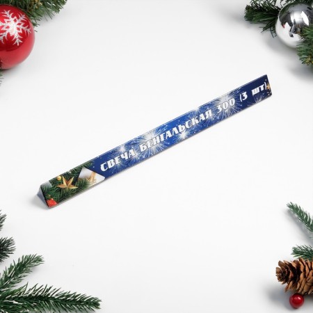 Bengal candle 30 cm, triangular, 3 pieces, 150 sec-1