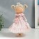 Interior doll "Little princess in pink, with flower" 35x15.5x17 cm