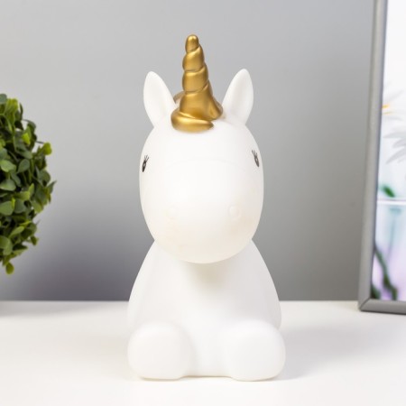 Nightnik "Unicorn in Gold" LED from batteries with a white-gold 9.5x14x20 cm Risalux