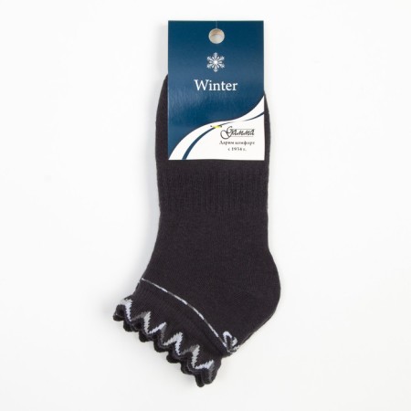 Women's socks, dark gray color, size 23-25-4