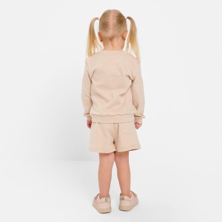 Kidsa (sweatshirt, shorts) minku, beige color, height 116 cm-2