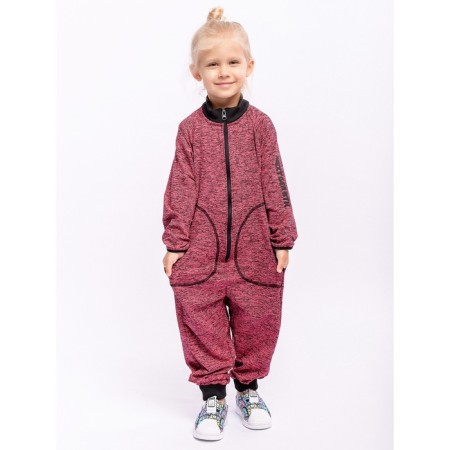 Flisen children's overalls, height 116 cm, color pink melange