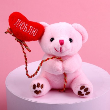 Soft toy "Bear in a cage", bear, color mix-2
