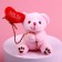 Soft toy "Bear in a cage", bear, color mix