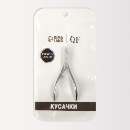 Manicure nippers for the cuticle Premium Satin, ergonomic, 9.3 cm, blade length - 7 mm, silver color-12
