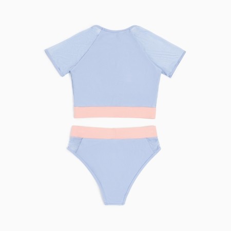 Separate Minaku women's swimsuit with closed shoulders, blue color, size 48-6