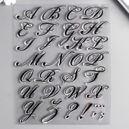 Stamp for creativity Silicon "Capital letters. English alphabet" 18x14 cm