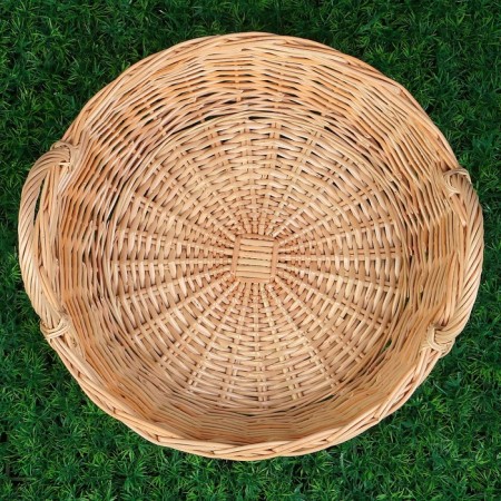 Basket “Ushas”, No. 4, Dno = 29 cm, Dopt = 38 cm, h = 10 cm, manual weaving, vine-2