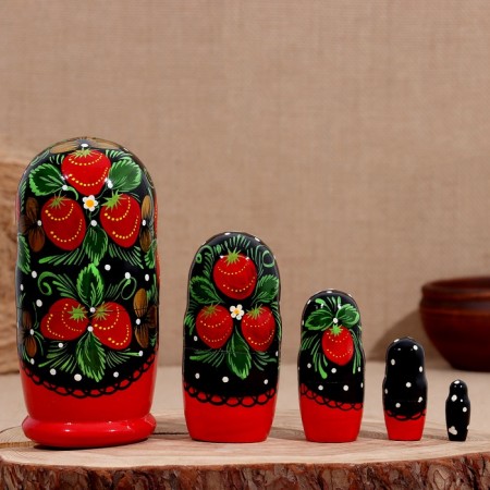 Nesting doll "with a bird", 5 doll, 19 cm-1
