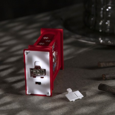 LED figure "Lantern with Santa Claus" 7 × 13 × 3.5 cm, plastic, batteries AG13x3, glow warm white-2