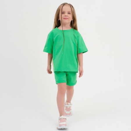 Kit for children (T-shirt, shorts) KAFTAN "BASIC Line" Size 34 (122-128), green color-7