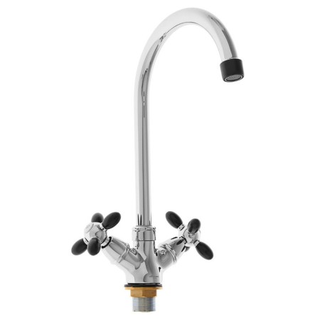 Accoona A4582F kitchen, double -leaf, swivel, black/chromium