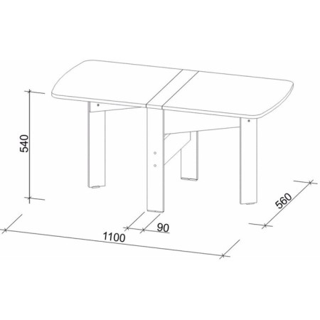 Wooden table stk6 chipboard, wenge 9x56x54 cm-2