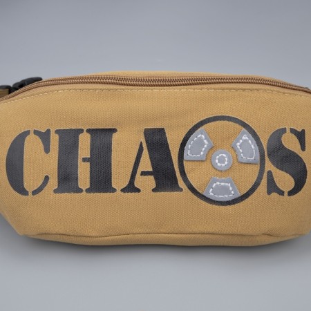 Barke's bag, textile, reflector. stripes, lightning departure, sand, Chaos, 35 x 12 x 5 cm-2