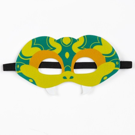 New Year! Carnival set "Cool snake", cape, mask, green color-12