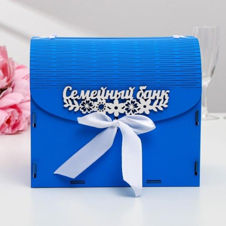 Family Bank "Flower", blue, 23.5x17x20 cm-2