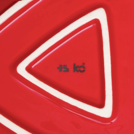 Ceramic plate "Strawberry", flat, red, 28 cm, 1 variety, Iran-4
