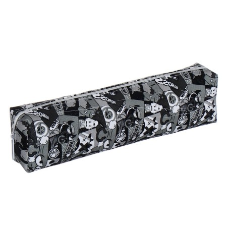 School Penal on the zipper Calligrata "Comic", gray