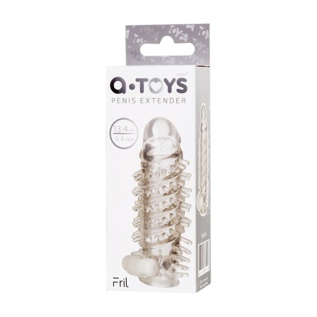 Toyfa A-Toys Fril penis with vibropuli, TPR, transparent, 13.4 cm-3