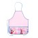 Apron for labor + sleevens, 535 x 445 mm, Hatber "Listen to music!" 2 pockets, pink nfn_34104