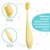 Baby toothbrush with soft bristles, nylon, yellow color