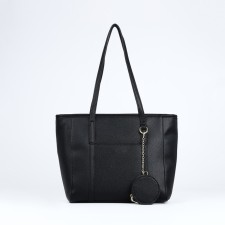 Bag Female Tout with zipper, black color