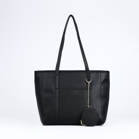Bag Female Tout with zipper, black color