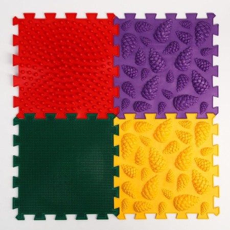 Modular massage rug "Forest", 8 modules, 4 species, color mix-9