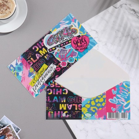 Money envelope "Happy Birthday!" videos, 17x8 cm