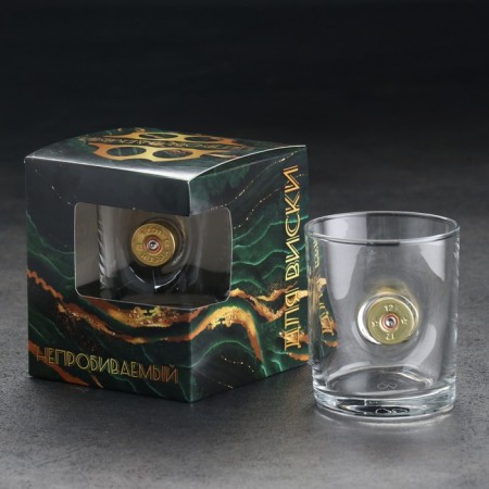 A glass "impenetrable", with a sleeve, for whiskey 250 ml