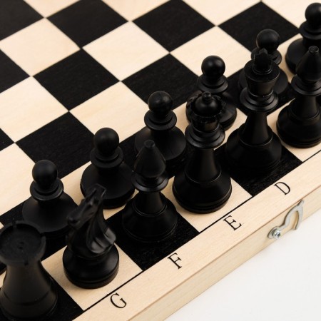 Chess "Pig", board wood 29 x 29 cm, Figures plastic, King H-7.2 cm, Pig H-4 cm-2