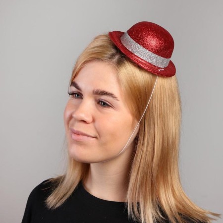 Oval carnival hat, elastic band, Mix colors